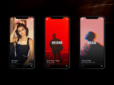 Universal Music Group App adobe app app design app ui artist design figma iphone music music app music player play player ui uidesign uiux universal ux uxdesign xd