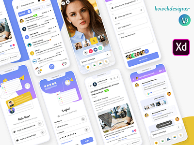 Personal and Business Email Mobile App Design UI Kit