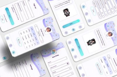 Baby weighing app app design ui ux