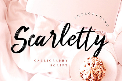 Scarletty Calligraphy Brush branding brush calligraphy handwriting handwritten logo quotes script signature typography