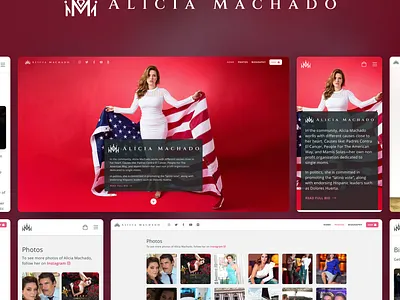 Alicia Machado: Brand + Website Redesign Concept branding debut design dribbble logo phone simple ux