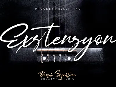 Exstensyon Brush Signature branding brush calligraphy handwriting handwritten logo quotes script signature typography