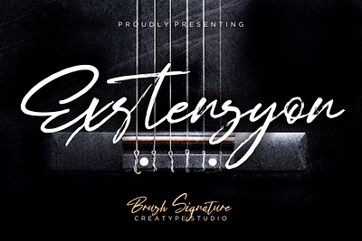 Exstensyon Brush Signature branding brush calligraphy handwriting handwritten logo quotes script signature typography