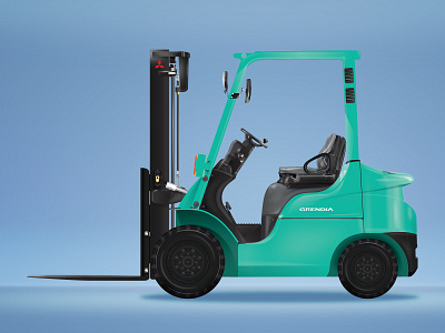 Mitsubishi Fork Truck design editorial design fork truck illustration malta maltese mitsubishi safety safety book truck