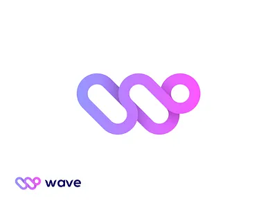 wave - logo design \\ Sold ✅ abstract app icon brand identity branding branding design creative flat gradient logo lettering logodaily logodesign logodesigners logotype monogram vector w letter logo w logo w mark web wordmark