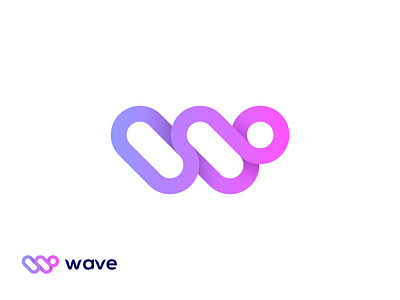 wave - logo design abstract app icon brand identity branding branding design creative flat gradient logo lettering logodaily logodesign logodesigners logotype monogram vector w letter logo w logo w mark web wordmark