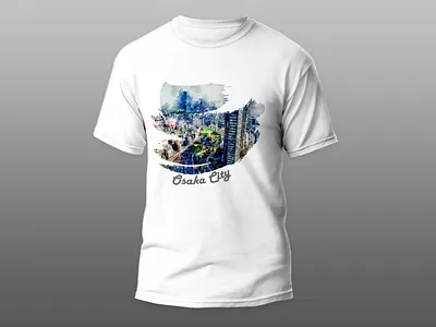 Watercolor Pinting Sketch Osaka Abstract building graphic watercolor design watercolor sketch