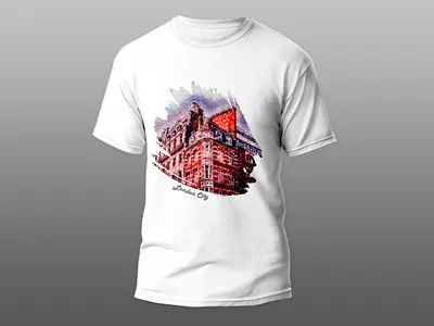 Watercolor Pinting Sketch London Abstract building graphic watercolor design watercolor sketch