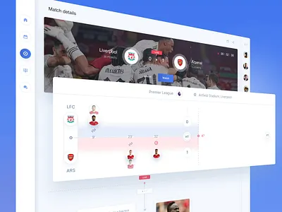LineUp App - Details Live animation app design fans football match objectivity soccer sport timeline ui ui ux
