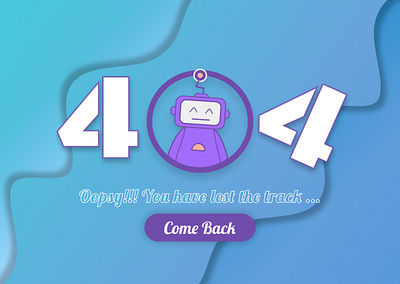 404 Error Page 008 404 404 error page 404 page dailyui dailyui008 dailyuichallenge error error page figma illustration oops robots ui ux