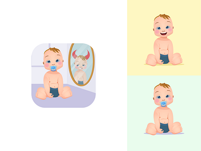 Baby N Devil app baby brand devil dribbble game game art game design gamedesign gamer games graphic happy icon illustration luncher pacifier ui ux vector