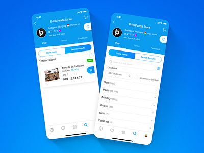 Bricklink - LEGO Marketplace app - 03 Store screens app mobile mobile app mobile ui shop shopping app store ui ui design ux ux design ux ui design uxui