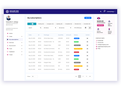 Dashboard table dashboard ui design table ui ui