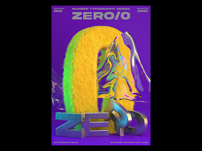 CB Design PC-062 3d abstract c4d c4dart cinema4d dailyposter design designeveryday hair layout number numbers poster typography zero