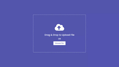 Drag & Drop or Browse - File upload Feature using HTML CSS & Jav drag drop