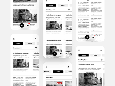 News App UI Template II app app interface app ui design app ui templates appdesign appui interface news newsapp newsfeed newspaper newsui template templates ui ui kit ui template ui ux uidesign uiux
