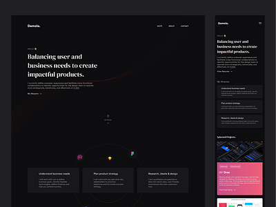 Personal Portfolio dark ui personal brand personal portfolio portfolio