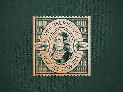 Treasures of John Owen Box Set (Banner of Truth) badge bible bible design book design engraving etching graphic design illustration illustrator john owen line art logo peter voth design scratchboard vector woodcut