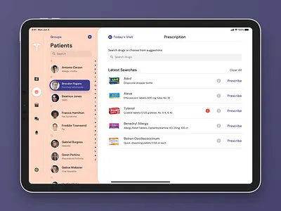 E-Prescription Platform: Drug Search dashboard design ehealth ehr emr eprescribe eprescription erx healthcare app medical mhealth ui uiux ux