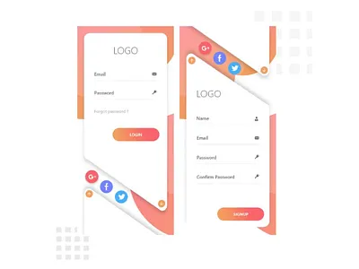 Login app Screen 2 app design ui ux vector