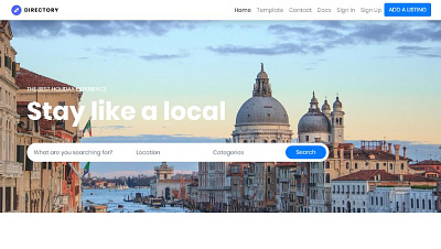 Travel Landing page