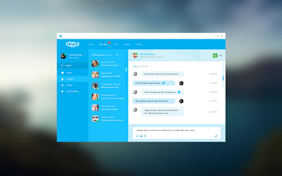 Skype Redesign design ui