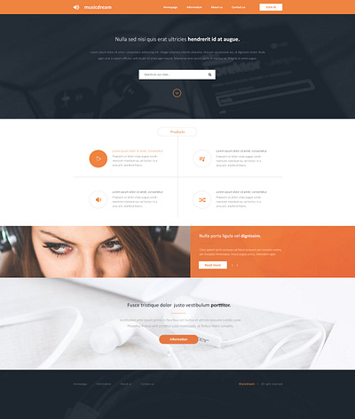 MUSICDREAM Webdesign design ui