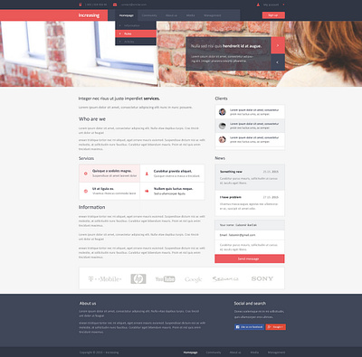 INCREASING Webdesign design ui