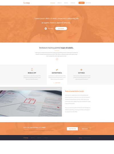 Survey Webdesign design ui