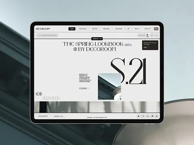 Decoroom v.2 clean fullscreen interface minimal site store ui ux web