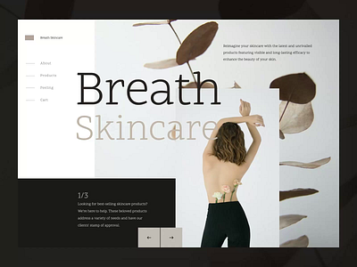 Skincare Brand Website Concept brand brand website clean cosmetics ecommerce ecommerce design interface minimal motion design navigation skin care skincare skincare branding ui uiux user experience user interface ux web website