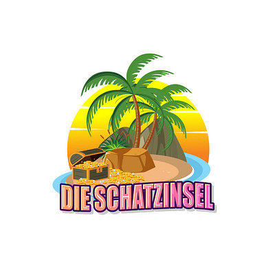 Treasure Island logo coconut tree logo die schatzinsel logo treasure island logo treasure logo treasury logo tree logo