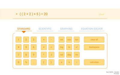 Calculator — Daily UI calculator dailyui dailyui 004 dailyuichallenge ui web design webdesign website design