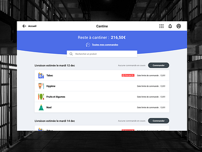 Online e-shop for inmates case studies case study cases commerce e commerce ecommerce eshop order order food prison prisoner tablet tablet app ui ux