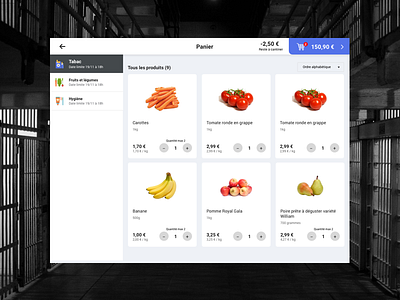 Online e-shop for inmates case studies case study e comerce e commerce e commerce design e commerce shop ecommerce order order food prison prisoner shop shopping tablet tablet app ui uiux ux
