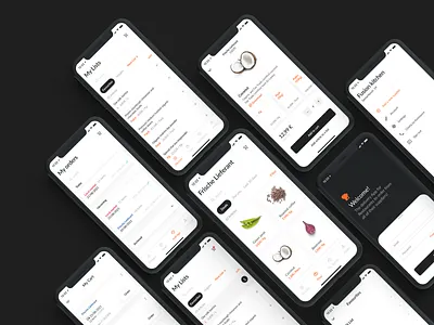 Ordering App UI #2 app branding cards ui delivery food list login minimal order ordering ordering app restaurant ui ux