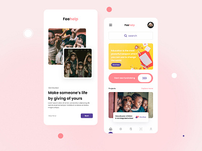 Feehelp Donation App app app design app developemnt charity app charity event design donate donation donation app donations education foundation ios poor child smartdesign ui uidesign ux uxdesign