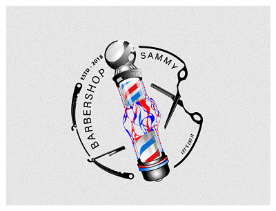 logo-barbershop barbershop logo ilustrator logo design