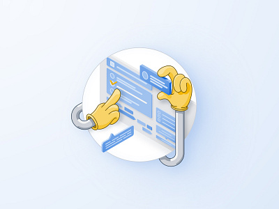 Isometric Illustration - Strategy icon design illustration strategy thunder rockets ui design vector