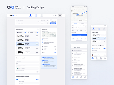 AtoB Transfer Booking Platform app booking branding design figma interface mobile taxi transfer ui ux