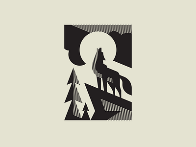 Black Lantern Illustration Pt. 2 alaska animal geometric geometric animal illustration logo logotype mascot modern logo moon national park nature north pine print wild wildlife wolf