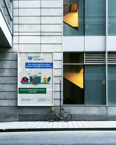 İnam Siğorta | Poster brand branding design graphic graphicdesign illustration illustrator insurancelogo insuranceposter logo post poster