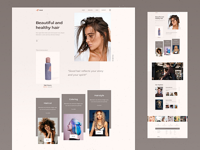 Natural & Beauty - Hairstyling beauty beauty product beauty salon hair haircut hairdresser hairstyle sketch web website