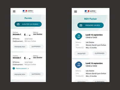 Visitation permit + appointment dashboard - Inmate family portal application appointment appointments booking cards cards ui case studies case study mobile permit responsive design ui ux visitor