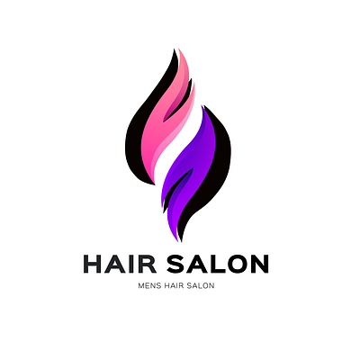 Hair salon logo adobe illustrator branding design illustration logo vector