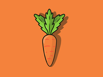 Carrot 9:02PM adobe adobe illustrator art branding fruit fruit illustration graphic design icon illustration illustrator logo minimal ui vegetables xd