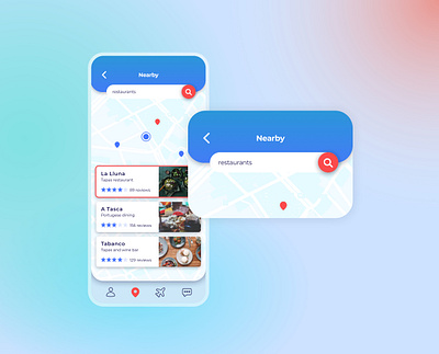 022 #DailyUI Search dailyui dailyuichallenge gradient map mobile ui mobile ui design search tracker app travel travel app travelling ui ui design ux