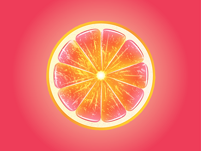 Grapefruit citrus design fruit gradient grapefruit illustration vector