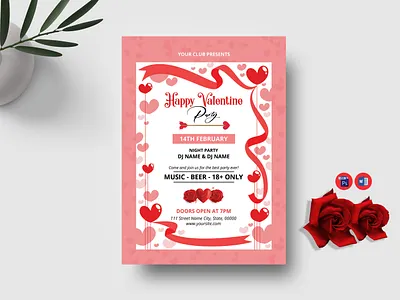 Valentine s Day Party Flyer valentine s day party flyer valentine s day party flyer