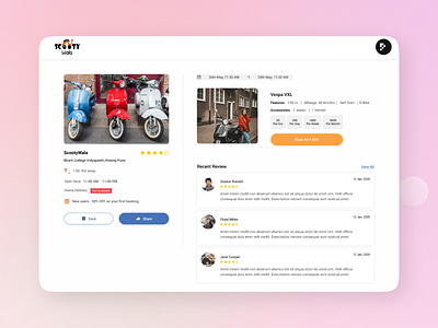 Dribbble shot HD 2 design rental app tracking